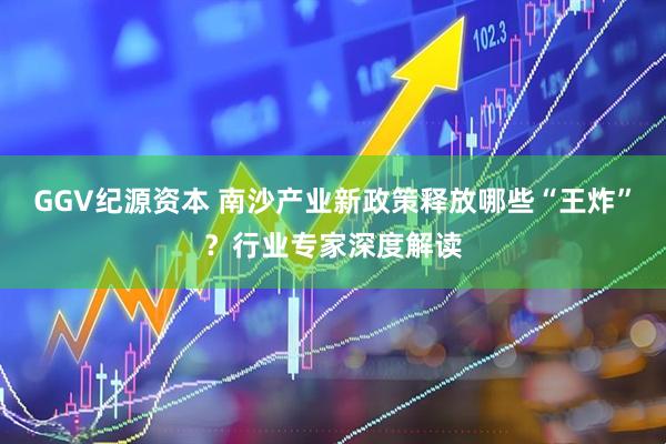 GGV纪源资本 南沙产业新政策释放哪些“王炸”？行业专家深度解读