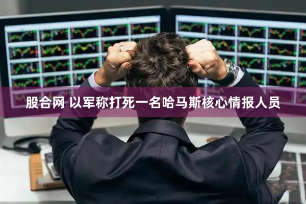 股合网 以军称打死一名哈马斯核心情报人员